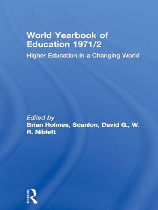 Title details for World Yearbook of Education 1971/2 by Brian Holmes - Wait list